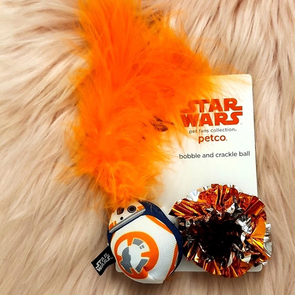 Y2K FIND!! Brand New STAR WARS BOBBLE & CRACKLE BALL Cat Toy-2CT